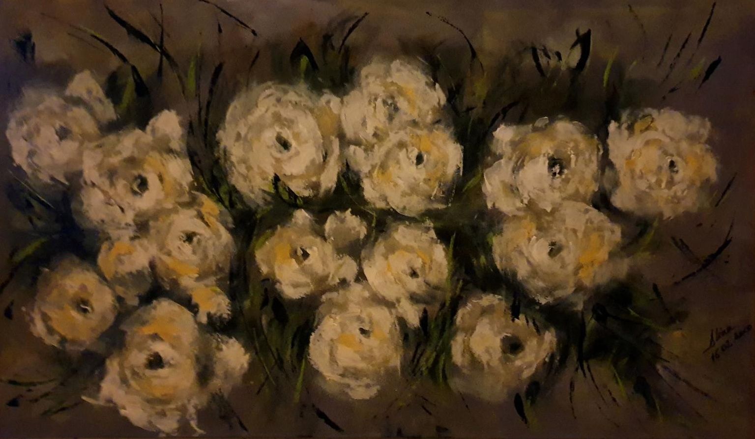 ArteDiAlina.com painting: flowers for a man
